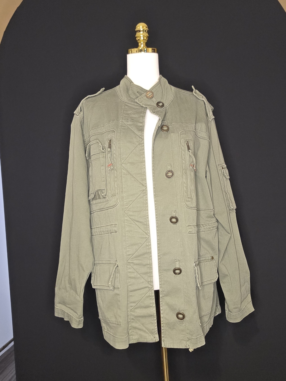 Sam Edelman Olive Green Military Field Jacket